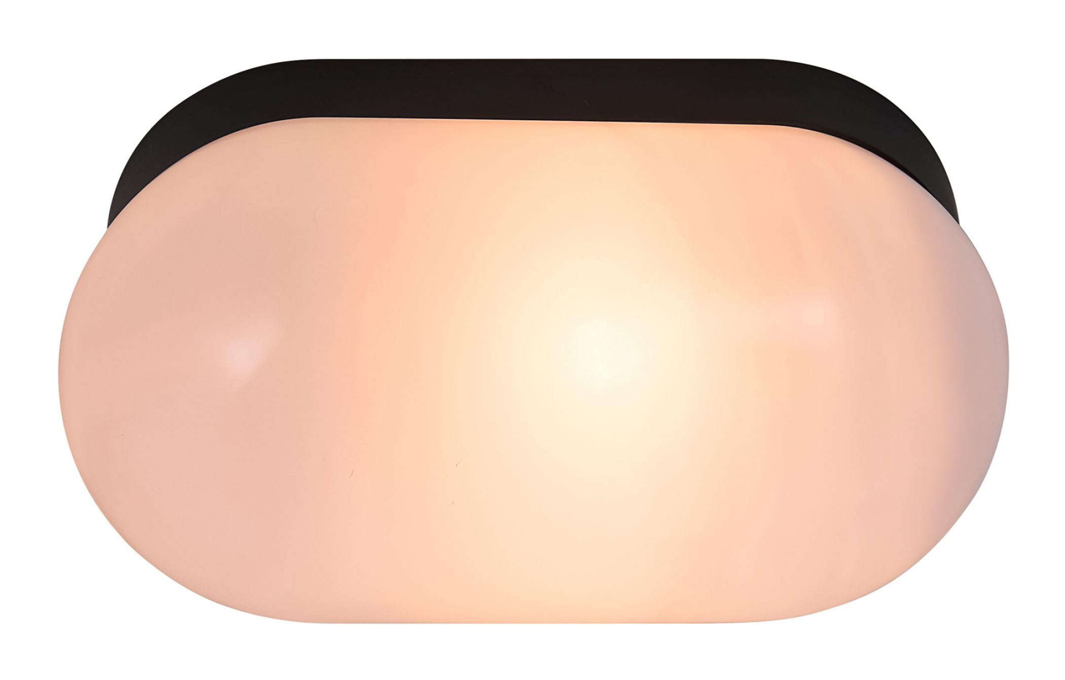 B&Q -  Foam Indoor Wall Light Black Plastic E27 Bathroom SafeMains Powered Ip44
