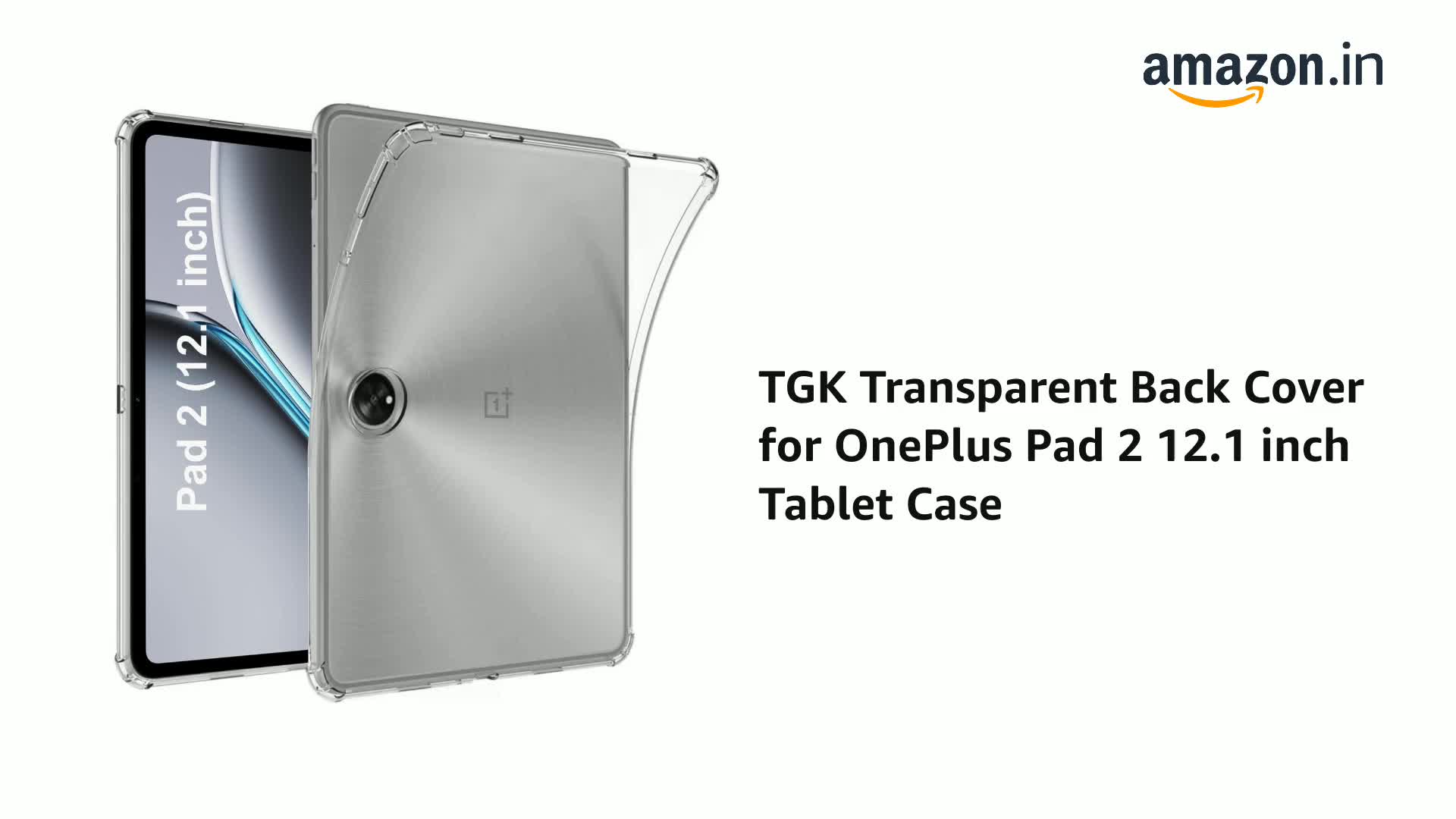 TGK Transparent Back Cover for OnePlus Pad 2 12.1 inch Tablet Case
