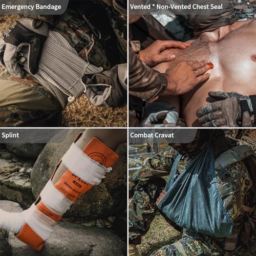 RHINO RESCUE IFAK Refill Kit 17Pcs with CAT Gen-7 Tourniquet, Emergency Tactical First Aid Kit Medical Supplies, IFAK Trauma Kit Combat Pack for Trauma Wound Care, Gunshot, Survival, Car & Camping - Image 5