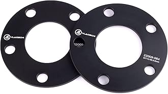 VLAOSCHI Black 5x112 Hubcentric Wheel Spacers (No Lip 66.56mm Bore) 1/4 Inch (6mm) Compatible with Benz BMW-Audi 5 Lug for A4 A5 S5 A6 S6 A7 S7 A8 W210 W212 W219 E350 E500 530i 540i 740i - Pack of 2