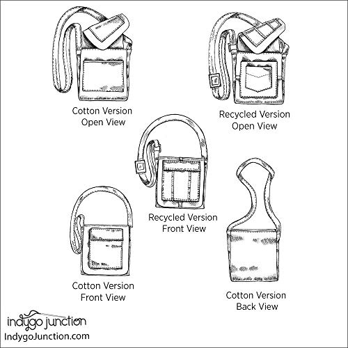 Indygo Junction Recycled Cargo Pocket Purse Sewing Pattern #TOP1