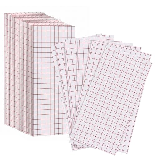 Image of Transfer Tape for Vinyl - 5.5 X 12 in(30 Packs) Red Alignment Grid for Adhesive Vinyl - Medium Tack Vinyl Transfer Tape for Decals Signs Windows Stickers