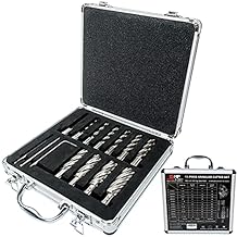 S&F STEAD & FAST Annular Cutter Set 13 Pcs, Cutting Depth 2" Cutting Diameter 7/16" to 1-1/16" Inch, Mag Drill Bits Kit for Magnetic Drill Press, with 2 Pilot Pins