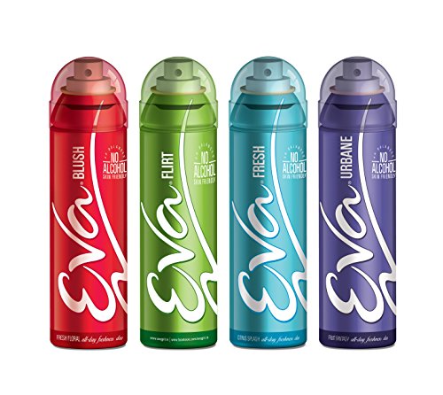 EVA Cyndicate Spray Deodorants for Women 125ml (Combo of 4) – Flirt, Fresh, Blush And Urbane