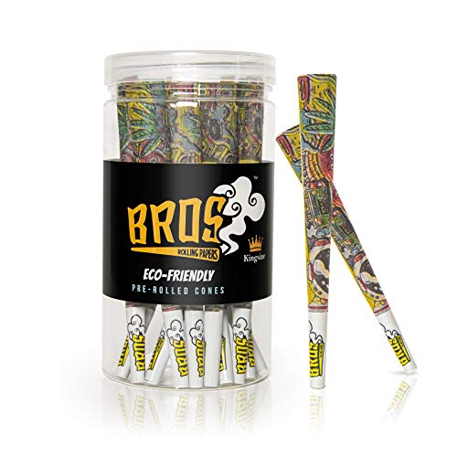 Bros Pre Rolled Cones King Size | 10 Pack | Natural Pre Rolled Rolling Papers with Tips and Sticky Rolling Papers