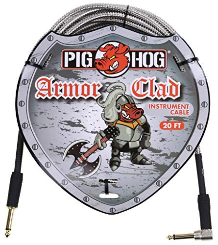 Câble guitare Pig Hog Pch10agr de 3m avec connecteurs jack 1/4 angle droit