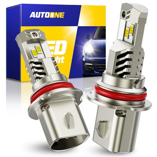 Image of AUTOONE HB5 /9007 LED Light Bulbs, OEM Size Direct Fit 900% Brighter, 6000K 10YR Lifespan, Fog Lights Replacement, Pack of 2