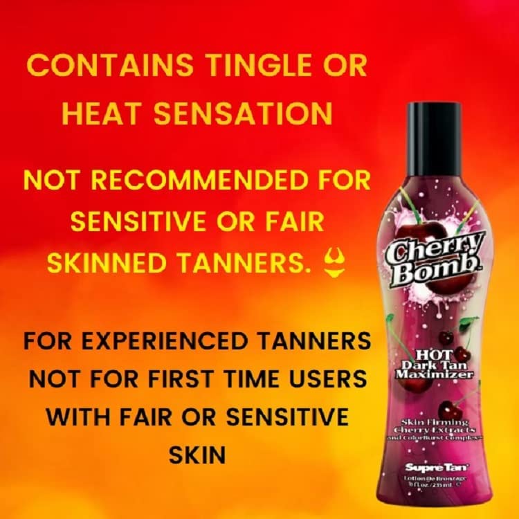 Supre Cherry Bomb Red Hot Dark Accelerator Tanning Lotion 8 oz.