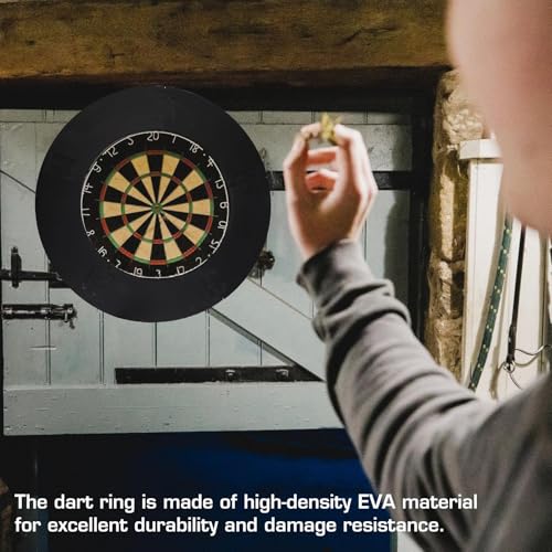 PRITOK Dart board Surround Ring: 5-Piece Dartboard Surround, Dart Board Wall Protector Ring Splicing, Removable EVA Jigsaw Dart board Ring, Portable Dart Board Wall Protector for Dart Lovers (Black) - Image 2