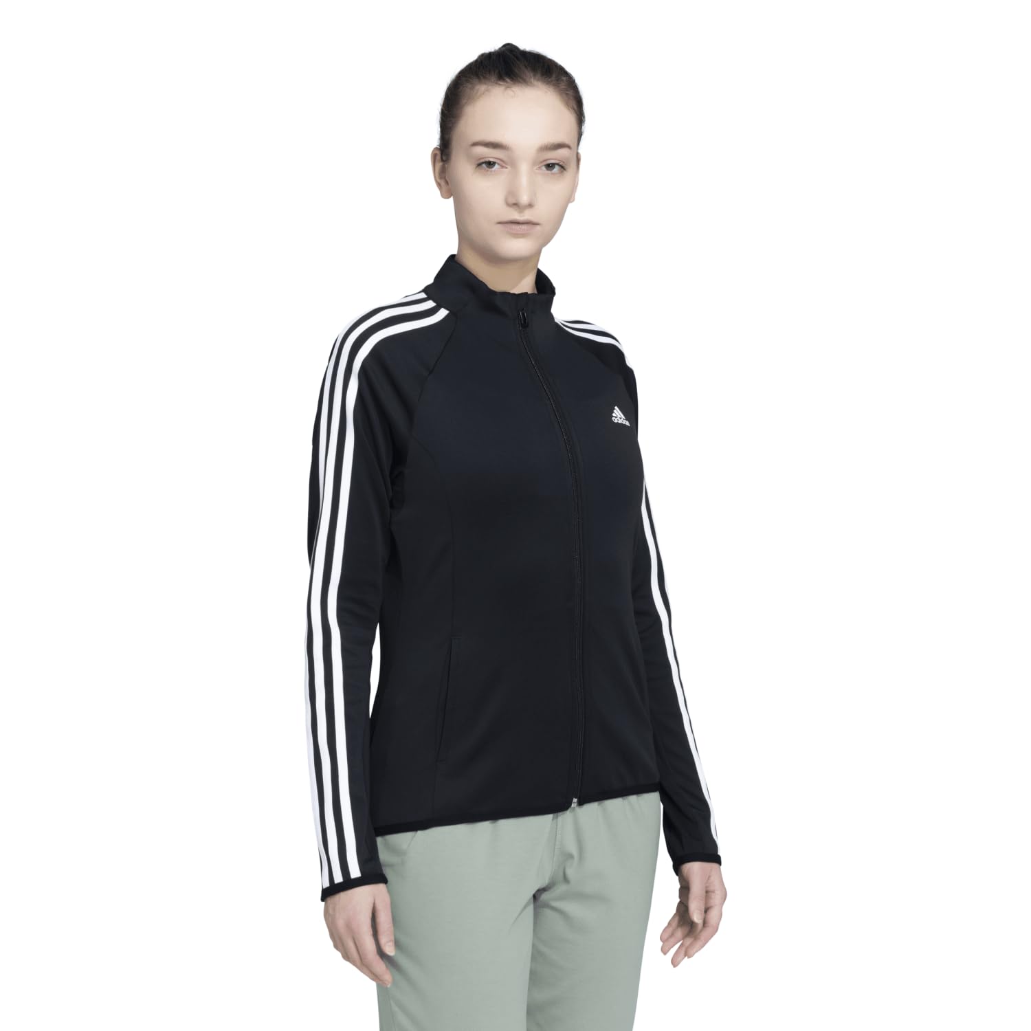 Adidas Women's A-Line Coat (JI8925_Black/White - Image 5 thumbnail