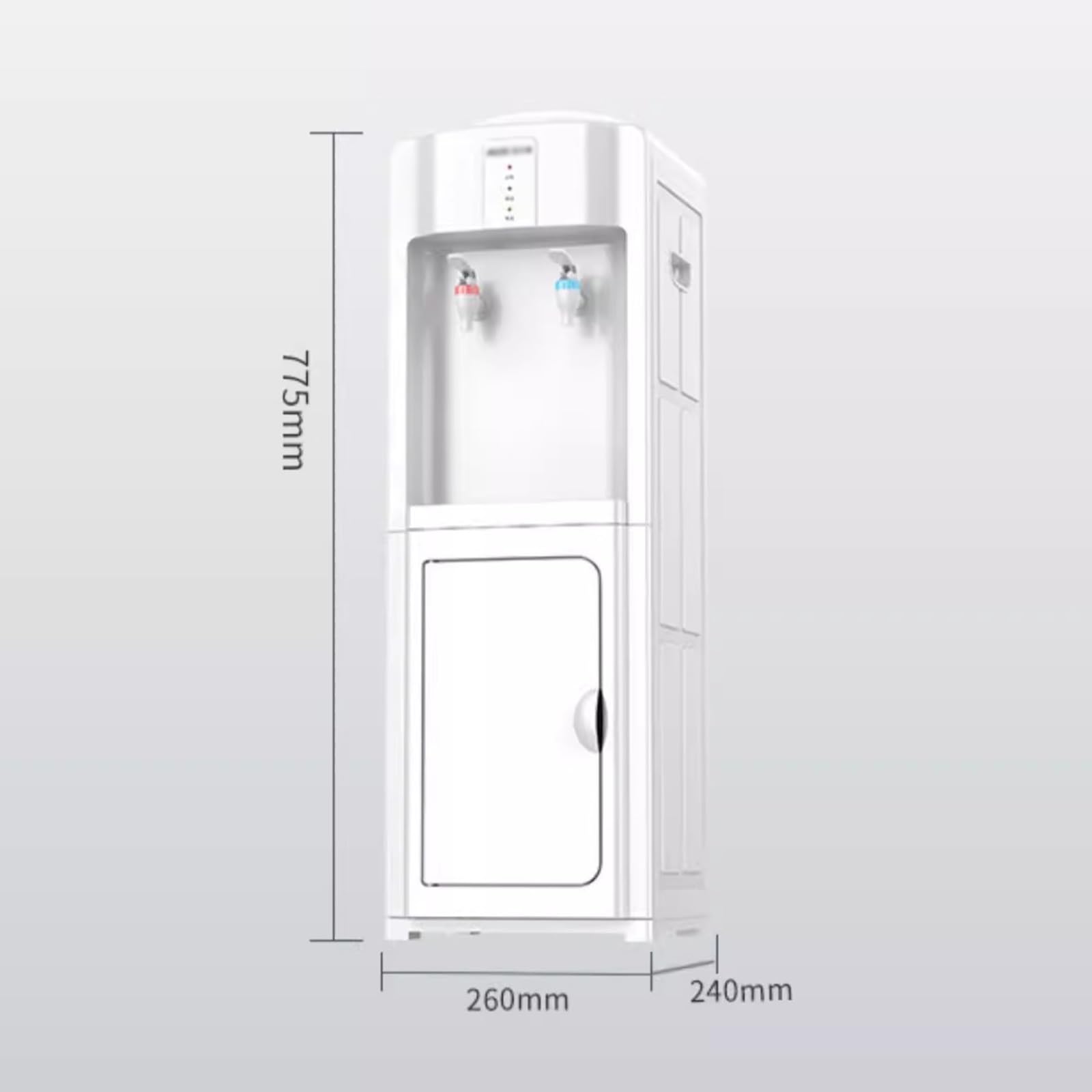 Distributore di Acqua Distributore d'acqua for uso domestico Completamente automatico Intelligente Raffreddamento verticale e Riscaldamento Ufficio a secchiello superiore Dispenser Acqua(Ice Warm)