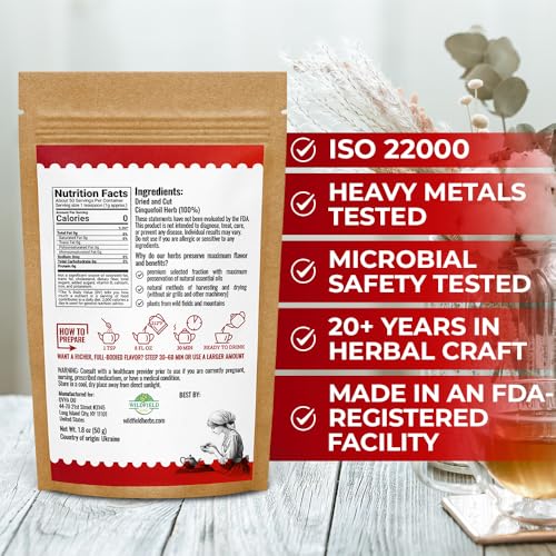 Image of 1.8 oz Cinquefoil Herb Dried Five Finger Grass Herb Potentilla Palustris Tea (Comarum Palustre L.) - 50g Sabelnik Herbal Tea