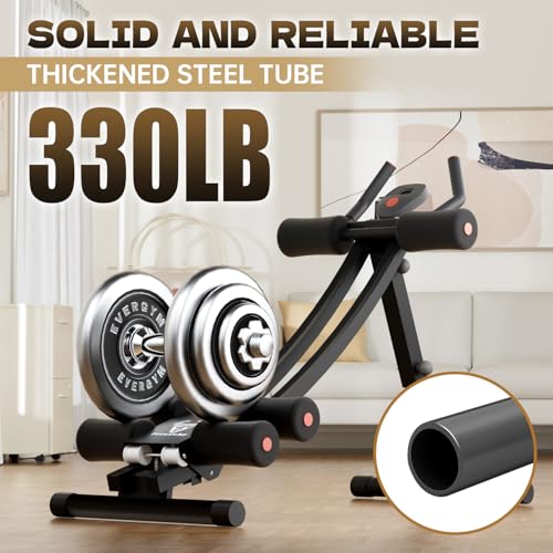 WECENI Abdominal Trainers, Adjustable AB Machine at Home or Gym for Core Strength Training, Ab Cruncher Foldable Fitness Gear for Men and Women Exercise &Workout