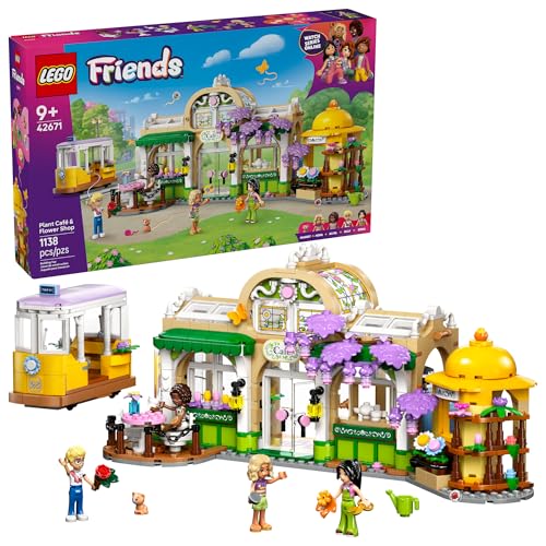 LEGO Friends Plant Café & Flower Shop Pretend Play Building Toy - Playset with 4 Minidolls and Cat Toy for Creative Storytelling - Birthday Gift Idea for Girls and Boys, Ages 9 and Up - 42671 - image 1