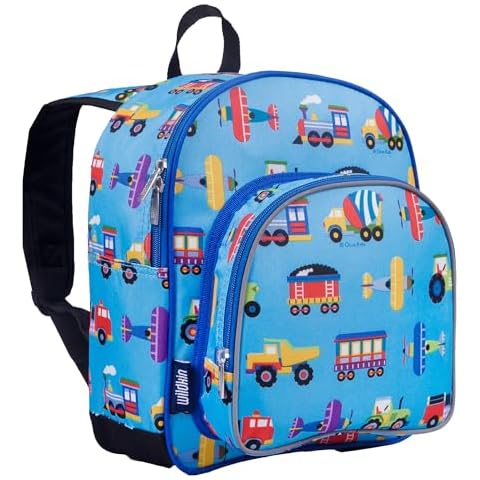 Wildkin 12-Inch Kids Backpack for Boys & Girls, Perfect for Daycare and Preschool, Toddler Bags Features Padded Back & Adjustable Strap, Ideal for School & Travel (Trains, Planes, and Trucks) Cover