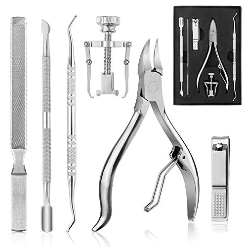 Ingrown Toenail Clipper Removal Correction Clip Nail Clippers Set,Stainless Steel Ingrown Toe Nail Correction Tool Nail File Clipper Surper Sharp Blades Toenail Trimmer Nipper (sliver)