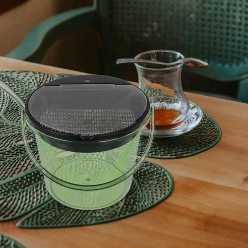 Caneca de basura verde portátil para residuos de té miniatura 6