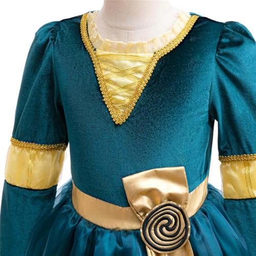 Disfraz para niñas vestido medieval princesa 2-12 años miniatura 3