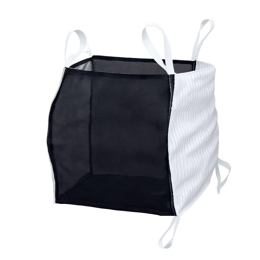 Woodbag Holz Big Bag Netzgewebe und Lüftungsgewebe mit Ventilationsstreifen geschlossener Boden 100x100x120/160cm für Brennholz (ohne Inhalt) (2, 100 x 100 x 120 cm)