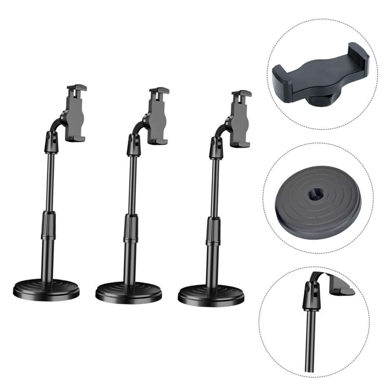 SHINEOFI 3piezas Combinación De Soporte para Teléfono Móvil Ángulo y Ajustables De Soporte De Escritorio para Celular Multiángulo para Casa u Oficina