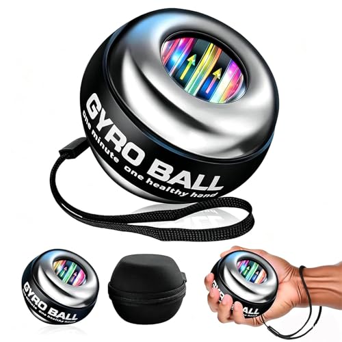 All-Metal Power Gyro Ball(2026 New 6-Level Color-Shifting), Weighted Auto-Start Hand