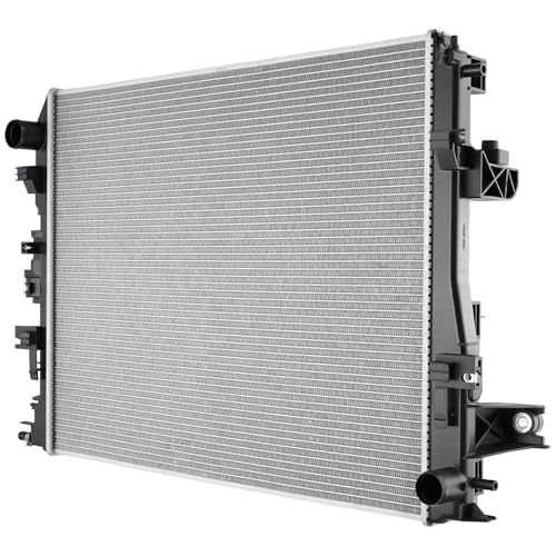 Image of BDFHYK 13493 Aluminum Radiator for Ram 1500 2014-2019 Classic, for Ram 2500 /3500 2014-2018, CU13493, 26mm Core, Direct Fit Replacement, OE 68232742AB CH3010367