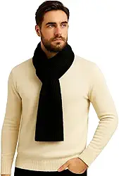 Cachecol Masculino de Lã Tricô Estilo e Proteção Outono Inverno