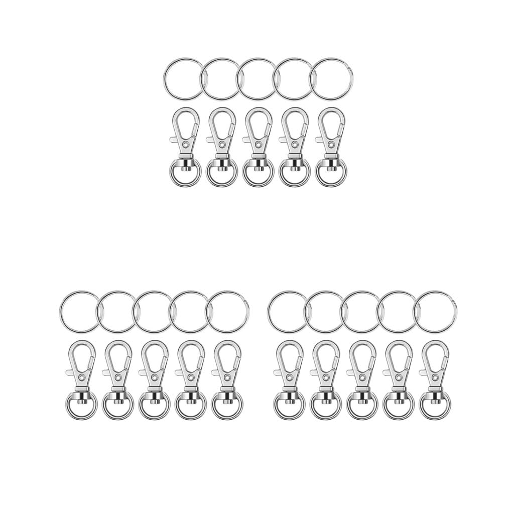 Mousquetons pivotants en métal porte-clés anneau rotatif attache sac