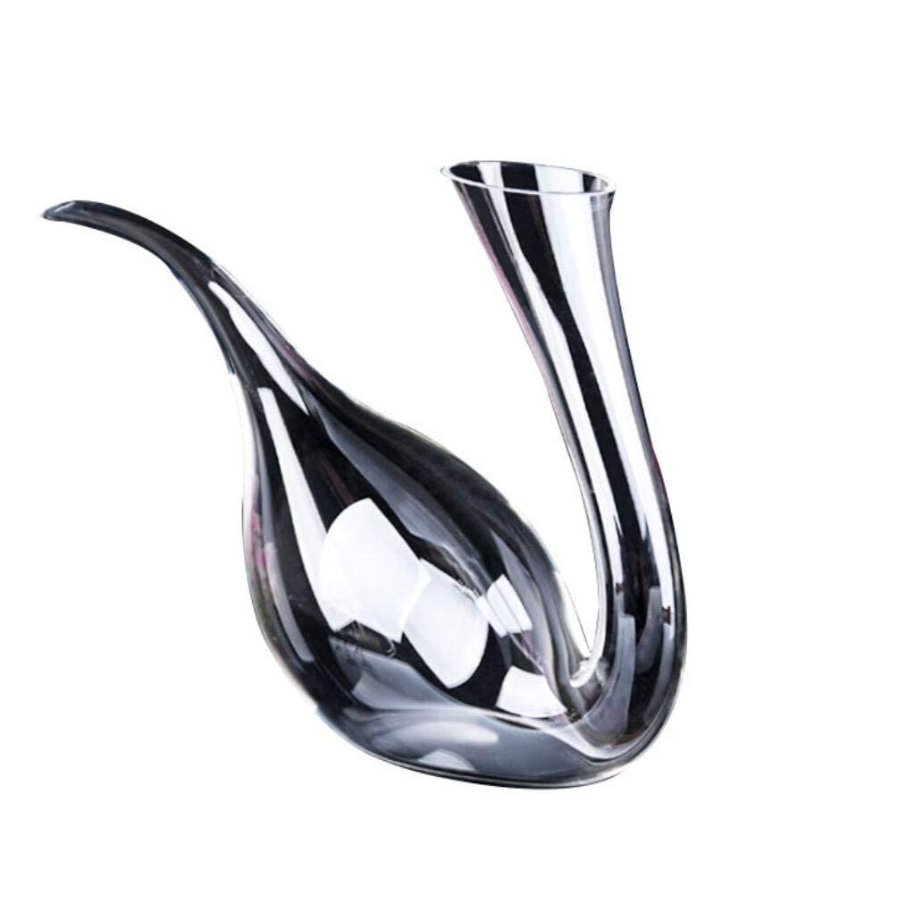 Red Wine Decanter - Hand Blown 100% Lead Free Crystal Glass Wine Decanter, Creative Swan Duck Shaped Red Wine Decanter