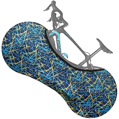 Miayaya Stretchy Bike Wheel Cover Anti Dust High Elastic Bicycle Wheel Bag Mountain Bike Anti-dust High Elastic Outdoor Indoor Washable Bicycle Protection Storage Bag 59 inch Length (Dazzling Blue)