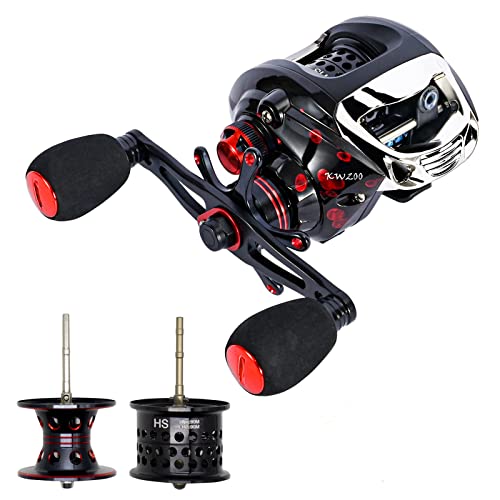 ZJIANC Baitcasting Reel ，Fishing Reel Two Spool, Super Smooth Carbon