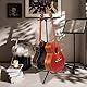 Dokeno Doppel Gitarrenständer, Faltbarer Tripod Gitarren Ständer Höhenverstellbarer Universal Gitarrenständer Boden für Akustikgitarre, E-Gitarren, Bass, Ukulele, Banjos, Schwarz