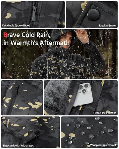 Image of Wulcea Graphene Heated Jacket for Men Fur Lined with Large Capacity Battery Pack