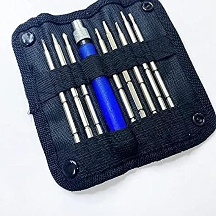 Image of Screwdriver Tool Kit with 8 Bits interchangable Dual Side for Opening and Repairing Mobiles, PDA, Laptop with Openers and Tweezer (8 IN 1 Screwdriver Set)