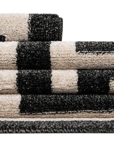 Tapete Rugs.com Hera Collection 2x3 Negro Media Pile miniatura 5