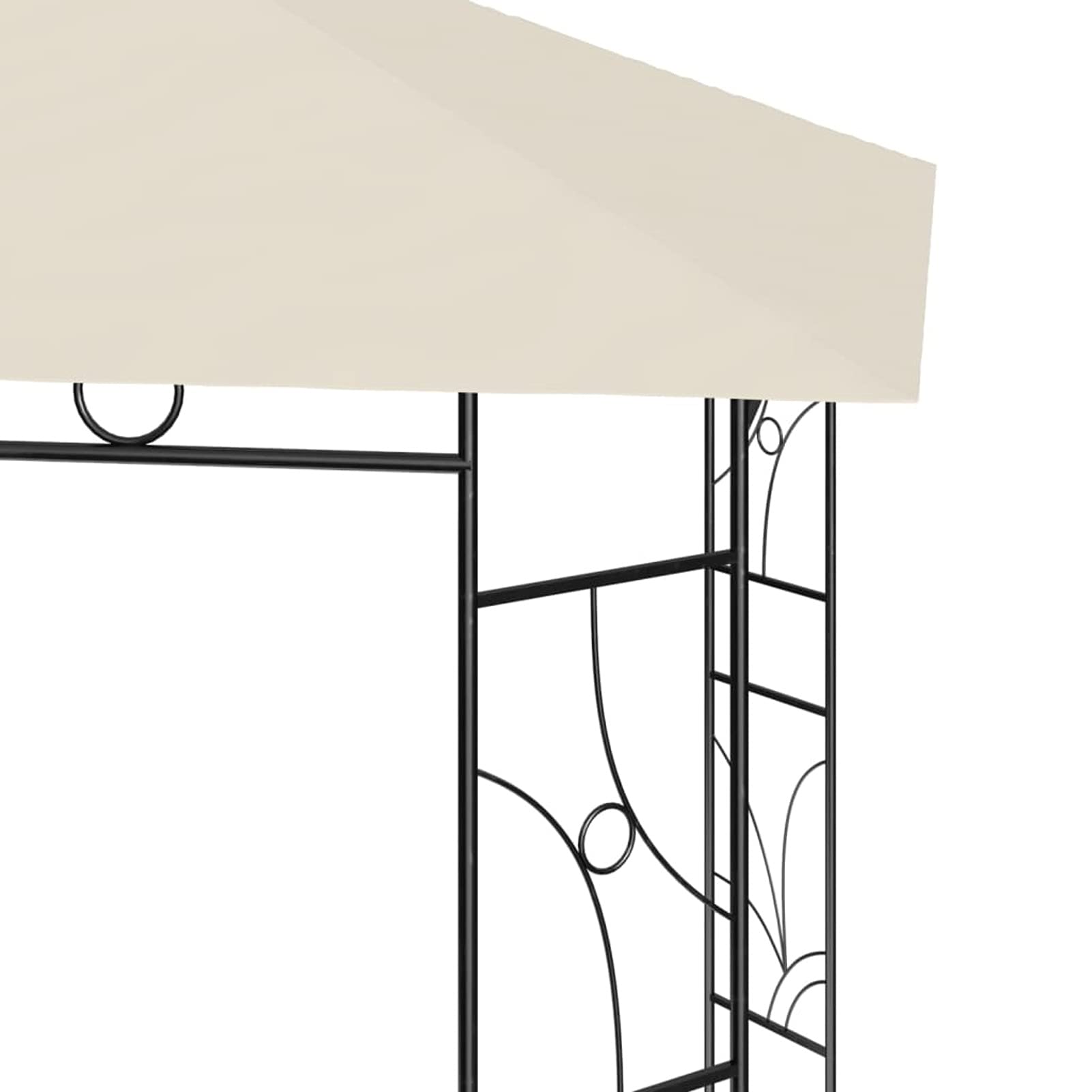 Pavillon, Gartenpavillon, Pop-Up Partyzelt, Festzelt, Pavillon, Garden Decoration, Canopy Tent, Lagerzelt, 4x3x2,7 m Creme 160 g/m²