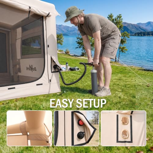 Carpa Inflable para Camping BravArrk BK01010104 para 8 Personas Color Beige miniatura 2