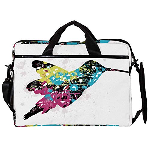 Sacoche bandoulière pour ordinateur portable 14-15.4 pouces motif oiseau