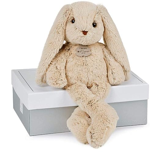 Histoire d'Ours - Peluche Lapin Beige - Copains Calins - Boîte Cadeau - Taille 40 Cm - Douce et Mignonne - Doudou Idée Cadeau de Naissance, Noël ou Anniversaire pour...