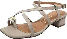 Sandalia Feminina Salto Baixo Conforto Casual Vizzano