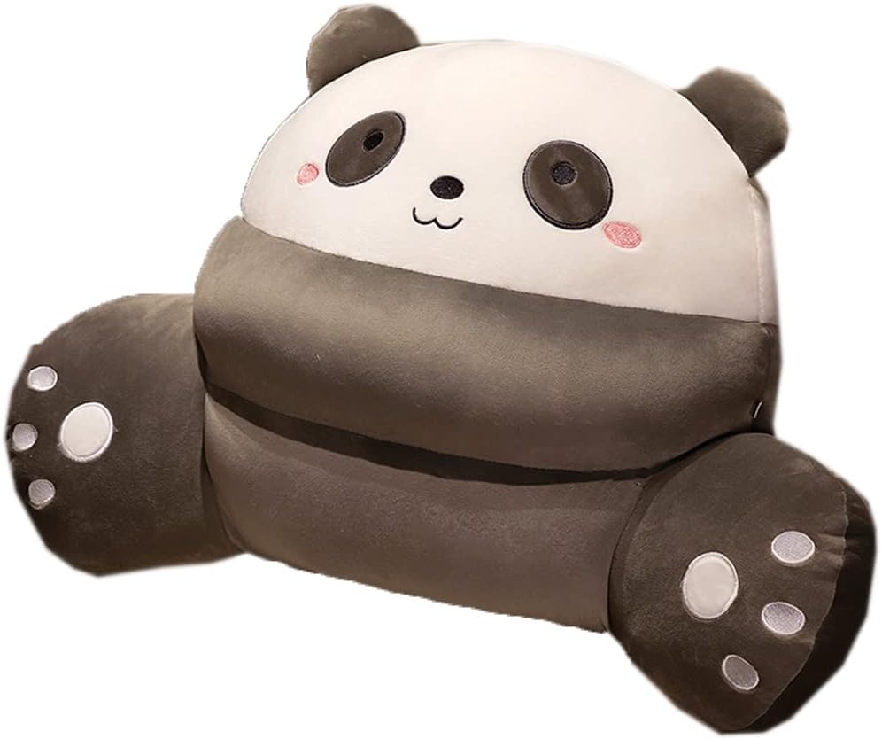 Tingting's Dream Soft Bed Rest Reading Pillow Cartoon Car Lumbar Waist Back Cushion Office Sedentary Chairs Reading Back Pillow (Panda, 65×45CM/25.59"×17.7")
