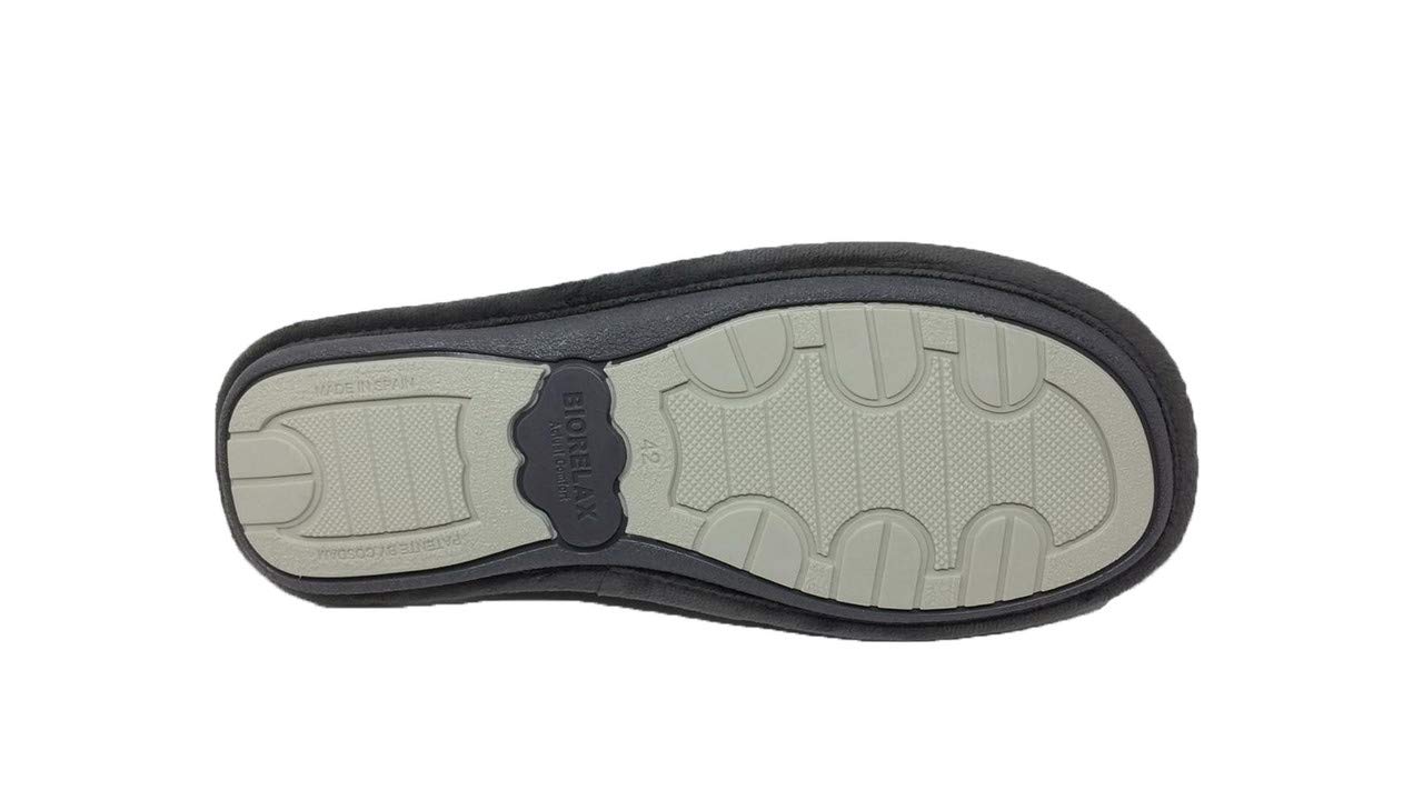 Biorelax Zapatillas de Estar por casa/Hombre Gris/Suapel