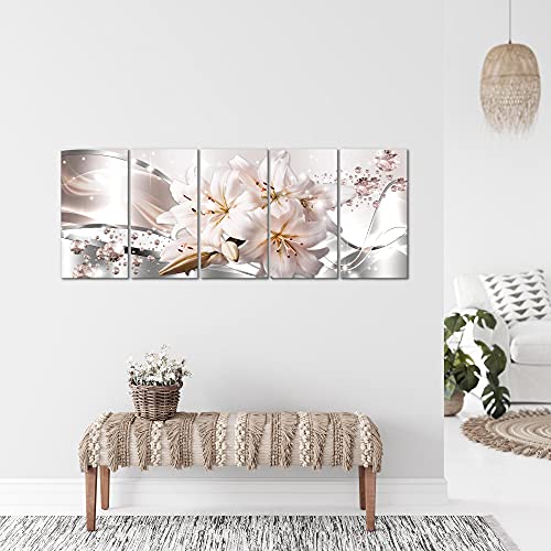 Runa Art Murali XXL Fiori Gigli 200 x 80 cm Beige