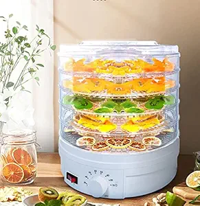SKOFRI Food Dehydrator|Beef Jerky Maker|Five Tray Food Dehydration Machine With Knob Button|Dried Fruits 