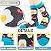 Dsia Zamur 6 Pack Novelty Food Socks + Gift Box for Kids Boys Girls, Colorful Athletic Calf Crew Socks for Children Sons Avocado Donut Taco Pizza Egg Bacon Pineapple Lovers
