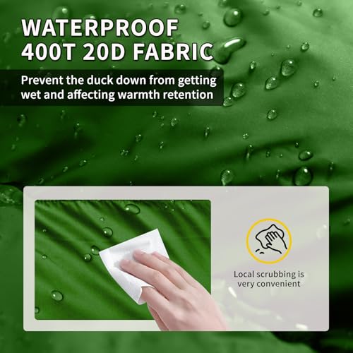 Image of Down Backpacking Sleeping Bag 620FP, Lightweight Sleeping Bag for Adult Backpacking, Hiking, Camping. with Compression Bag.