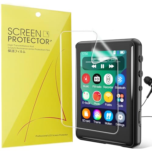 Lamshaw Compatible for Tokemisc MP3 Player Screen Protector, [6 Pack] Full Coverage TPU Clear Film Compatible for Tokemisc S7 2.4 inch MP3 Player (6 Pack)