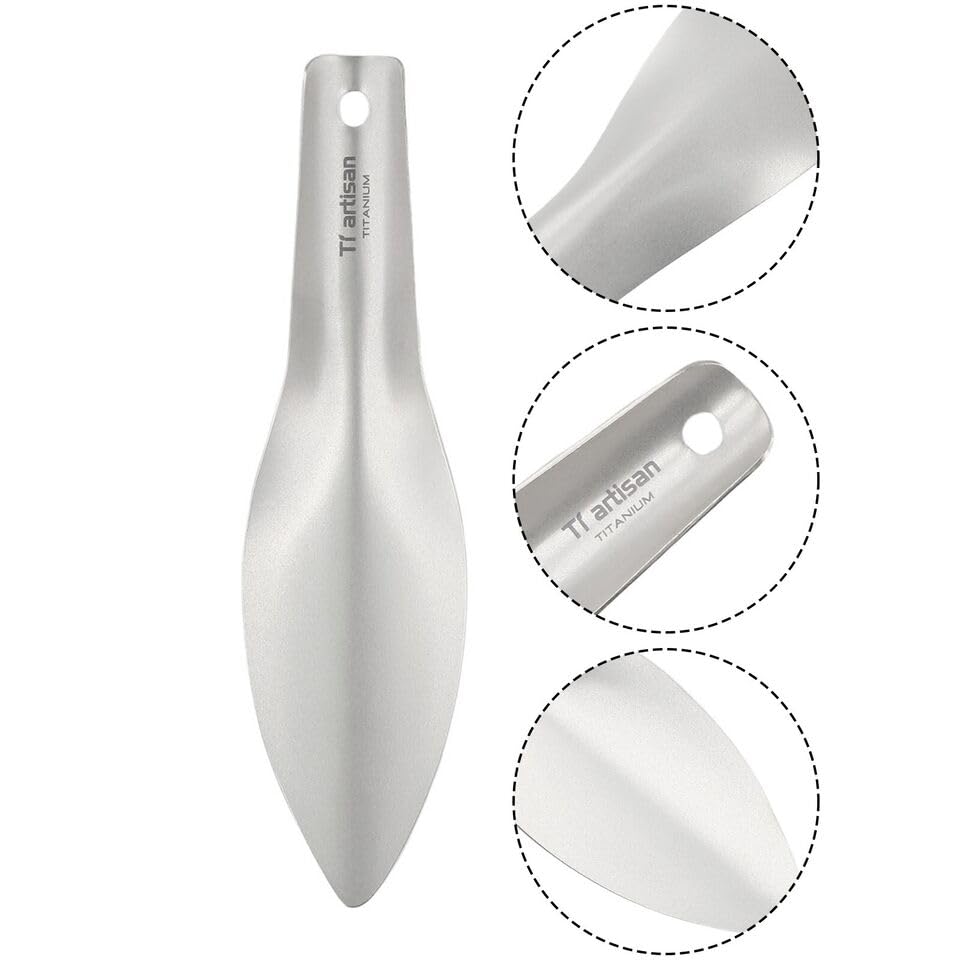 choodree Compact and Portable Titanium Garden Hand Shovel Fit for Camping enthusiasts