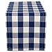 DII Cotton Buffalo Check Table Runner for Family Dinners or Gatherings, Indoor or Outdoor Parties, & Everyday Use (14x72",  Seats 4-6 People), Navy & Cream