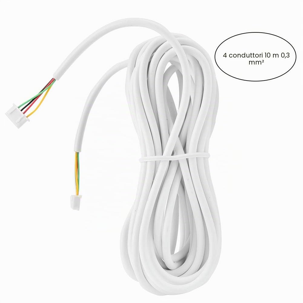 Cavo di rame flessibile a 4 conduttori, cavo centrale in rame rotondo 10m 0.3mm² per videocitofono